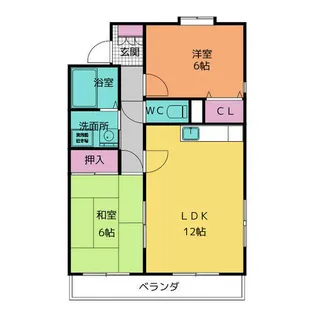 ハピネス原【2階】の間取り