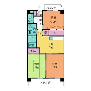 3DKの間取り画像