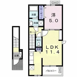 メゾン フルール【2階】の間取り