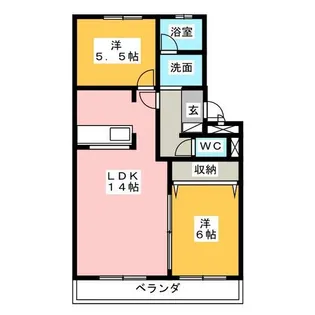 グリーンハイツ石薬師【3階】の間取り