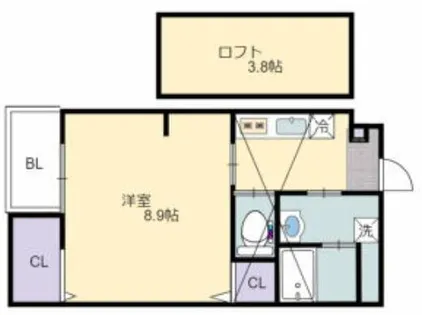 エヌエムキャラントサンクノース【4階】の間取り