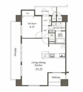 プレサンス栄メディパーク【13階】の間取り