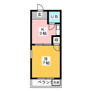 パークハイツ【4階】の間取り