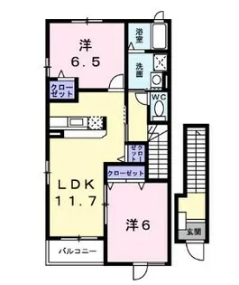 ネーベルベルク弐番館【2階】の間取り