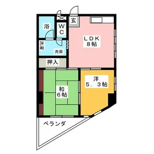 萬有ビル【4階】の間取り