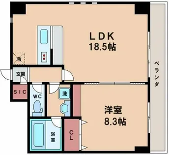 コプリー キタハナダ【8階】の間取り