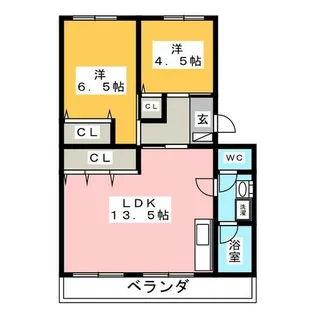 水野ハイツ【2階】の間取り
