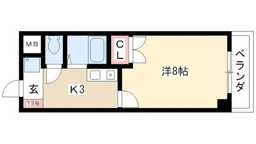 シティライフ名駅(竹橋町)【803号室】の間取り