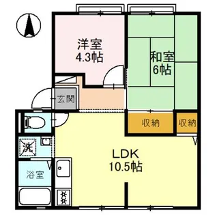 サンライフサルビア【101号室】の間取り