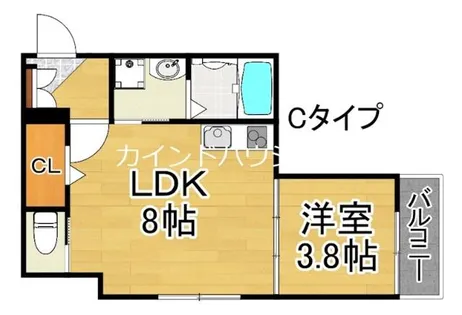 エルグランド住之江【1階】の間取り