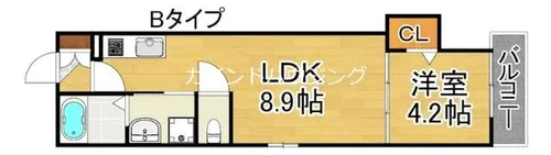 エルグランド住之江【2階】の間取り