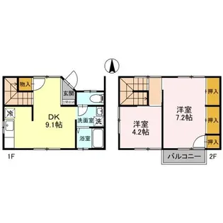 ツインサルビア【101号室】の間取り