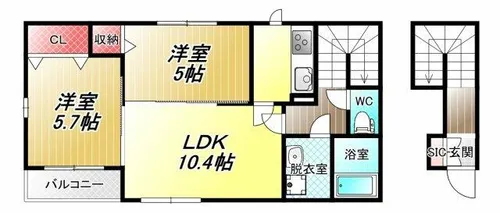 ディオーネ・ジエータ・サウス【2階】の間取り