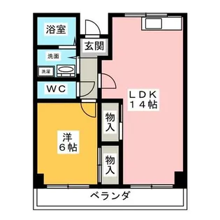 ブラウンハウス【8階】の間取り