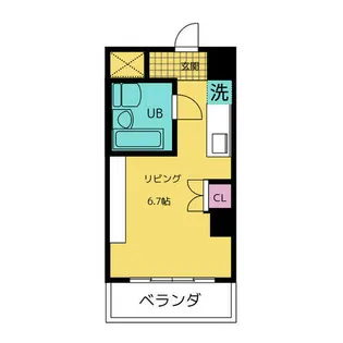 岩井橋ロイヤルハイツ【8階】の間取り