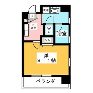 1Kの間取り画像
