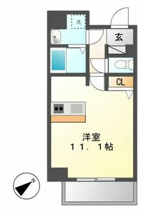 プレサンス鶴舞公園セラヴィ【1105号室】の間取り