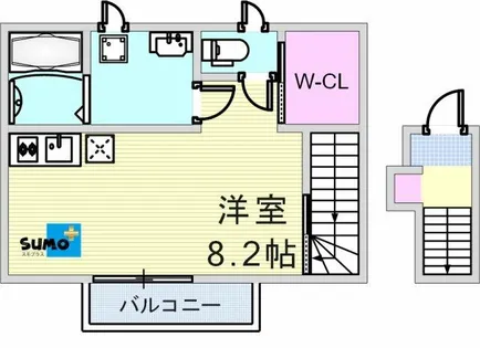アルポルト西江井ヶ島【2階】の間取り