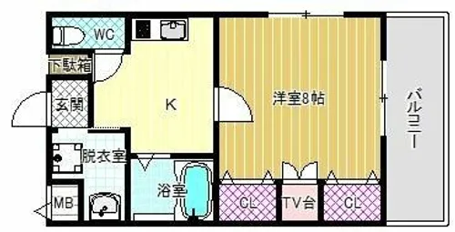ボワリジェールOKA【4階】の間取り