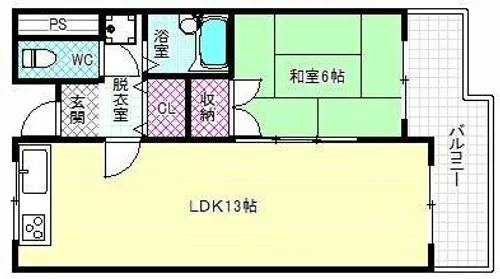 聖和マンション【2階】の間取り