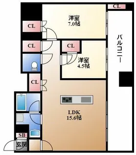 ラア・ケア覚王山【14階】の間取り