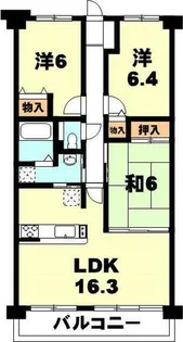 ユニハイム草津【406号室】の間取り