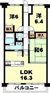 ユニハイム草津【406号室】の間取り