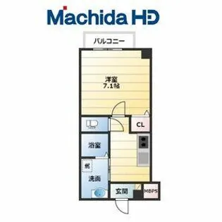 エヌエムスワサントオンズノース【1FBM号室】の間取り