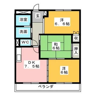 パークガーデン神ノ倉Ⅱ【3階】の間取り