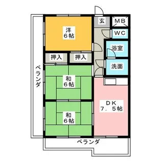 ドリームタウン藤塚【3階】の間取り