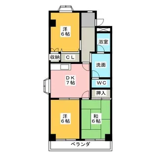 コンフォート森山【3階】の間取り