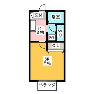 ジュジュ徳重B棟【2階】の間取り