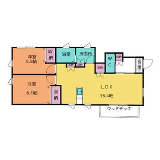 La・Blancheur(ラ ブランシェル)【1階】の間取り