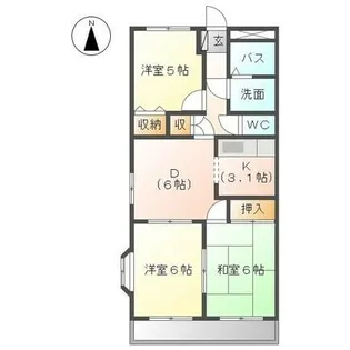 レジアスハイム遼仙【3階】の間取り