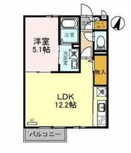 プランドール中道B棟【2階】の間取り