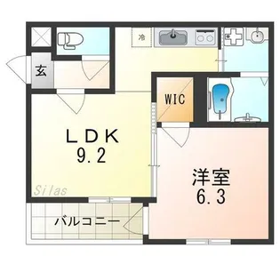 フジパレス日根野駅南Ⅱ番館【1階】の間取り