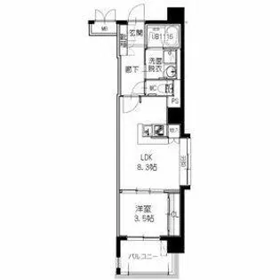 ヒルクレスト大濠公園駅2【502号室】の間取り