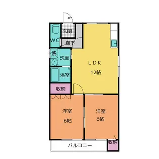 ベルウッドハイム師勝【2階】の間取り