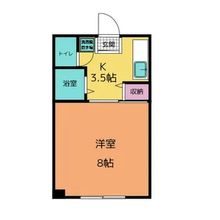 1Kの間取り画像