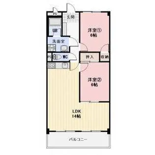 La riviere【3階】の間取り