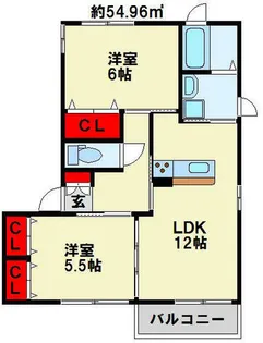 ミュゼ クレベール【101号室】の間取り