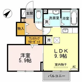 セジュールサクシード【1階】の間取り