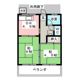 2DKの間取り画像