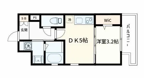 ラシーヌ住吉大社【9階】の間取り