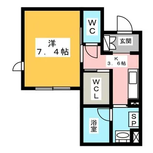 メゾンドアリー【1階】の間取り