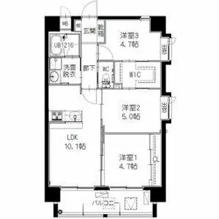 ヒルクレスト筑紫丘【201号室】の間取り