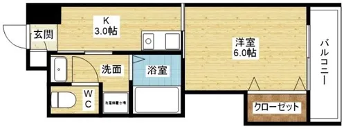 シティコート新大阪【9階】の間取り