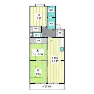 サンパーク大鐘【2階】の間取り