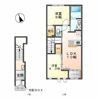 ノーブル吉川【2階】の間取り