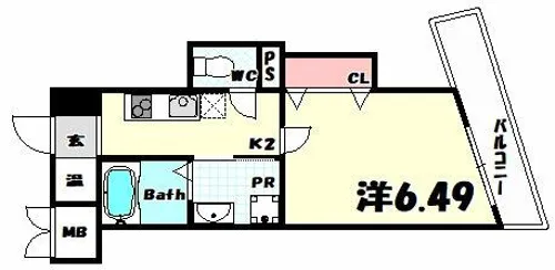 アネスト神戸西元町【5階】の間取り